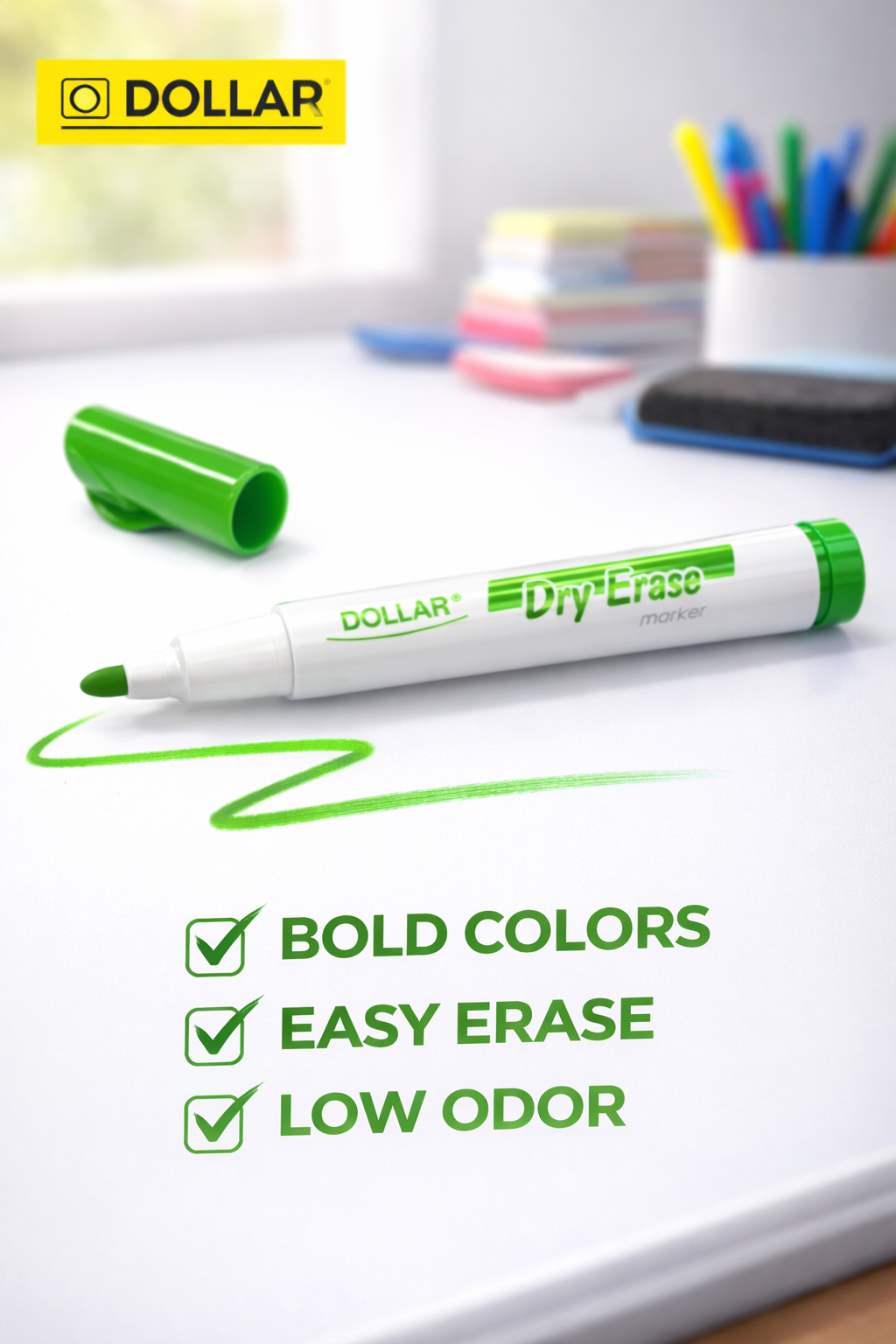 Dollar Dry Erase Marker Green