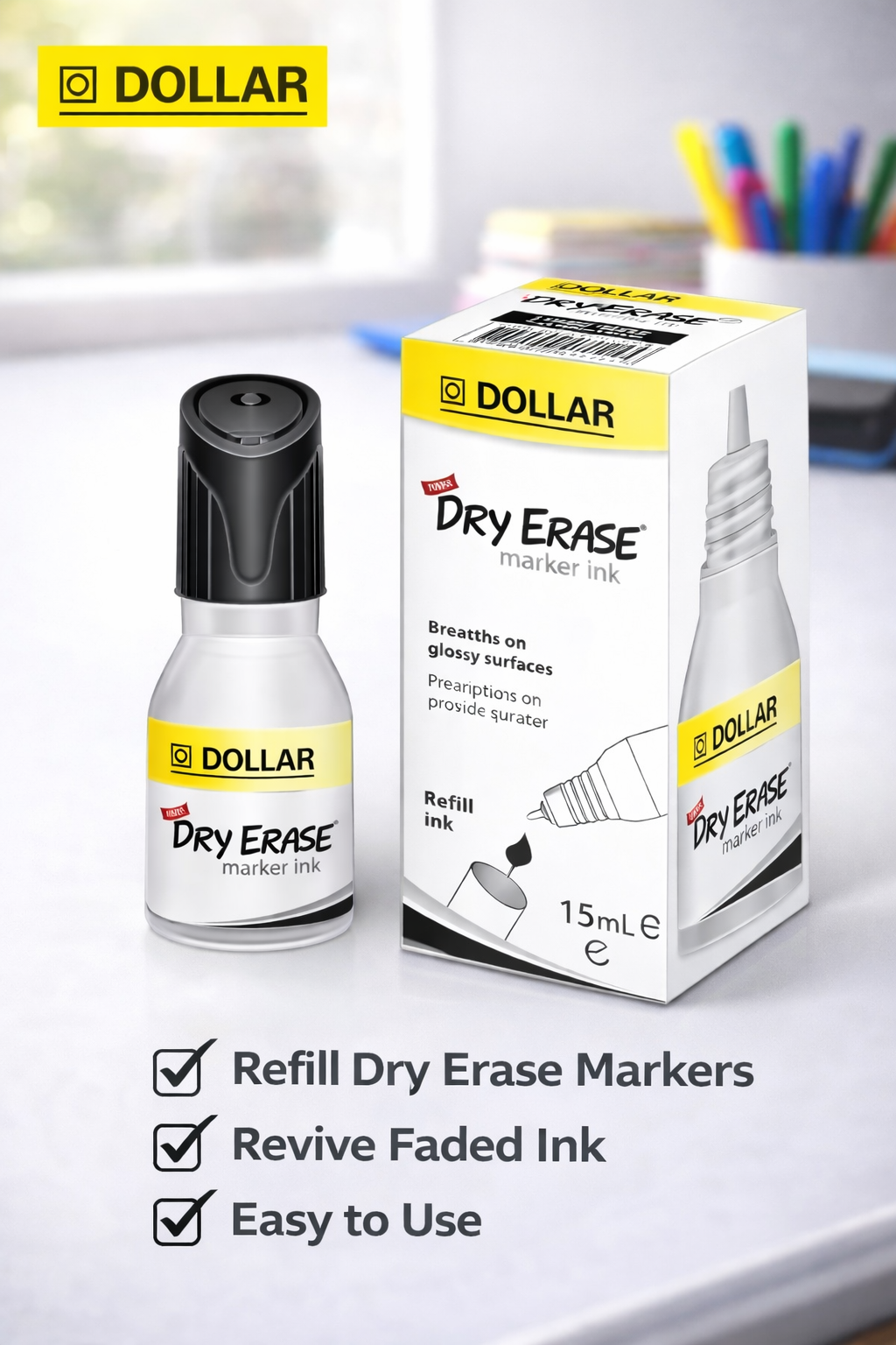 Dollar Dry Erase ink black