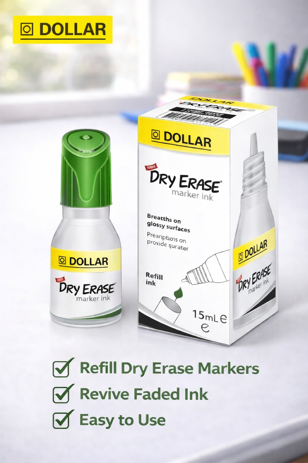 Dollar Dry Erase ink Red