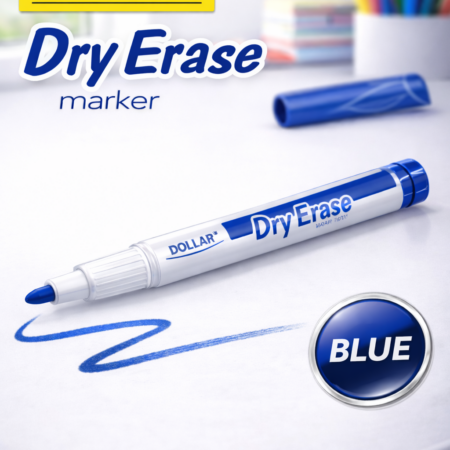 DOLLAR DRY ERASE MARKER SMALL 1MM BLUE