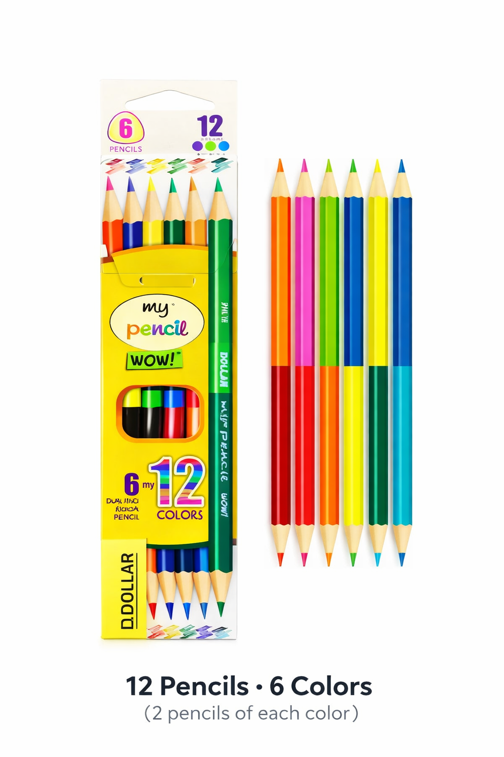 DOLLAR 12 IN 6 COLOR PENCIL