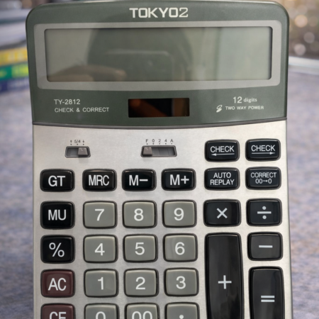 Tokyo2 TY-2812 Check & Correct Calculator – 12 Digit, Dual Power