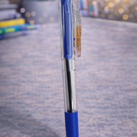 Piano Smooth Grip Blue Ball Pen – Clear Body & Comfortable Writing