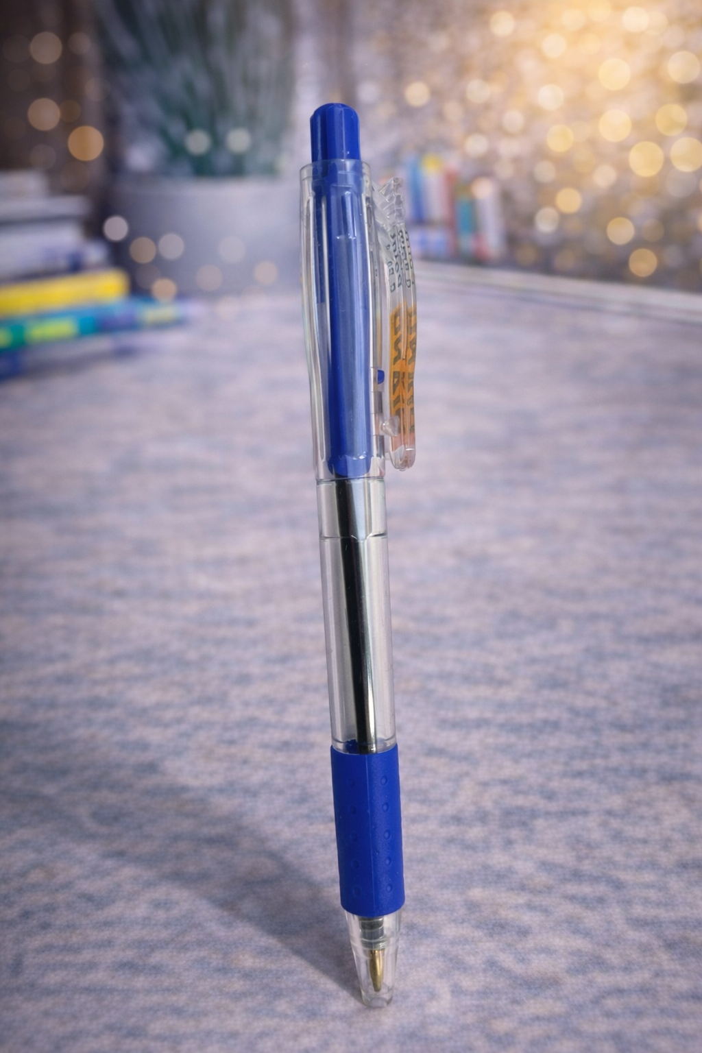 Piano Smooth Grip Blue Ball Pen – Clear Body & Comfortable Writing