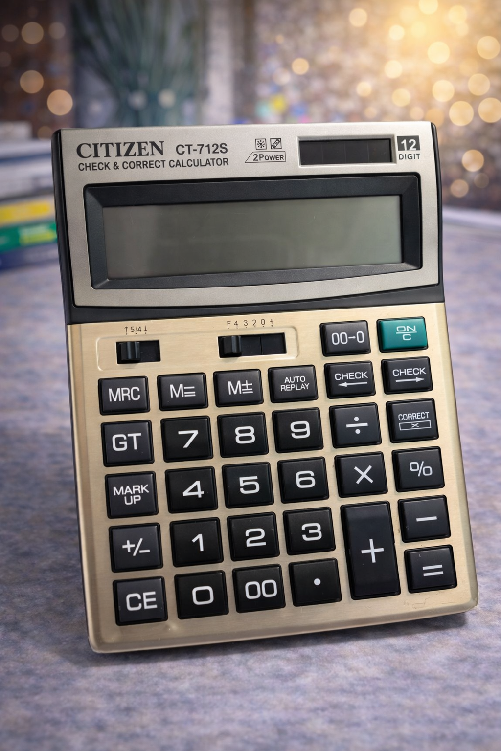 Citizen CT-712S Check & Correct Calculator copy – 12 Digit, Dual Power