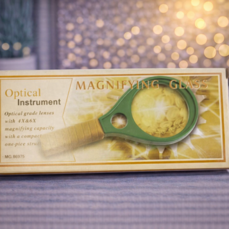 Optical Magnifying Glass 4X & 6X – Handheld Reading & Inspection Lens