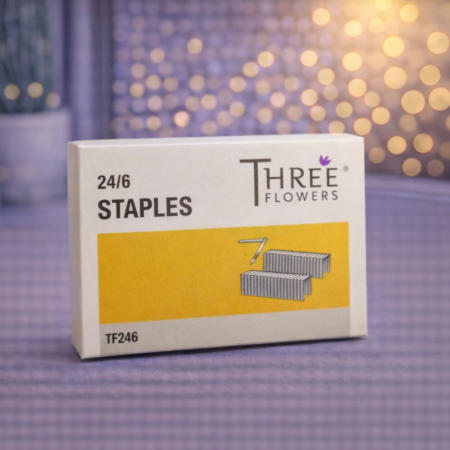 Three Flowers 24/6 Staples – Strong & Reliable Office Stapler Pins