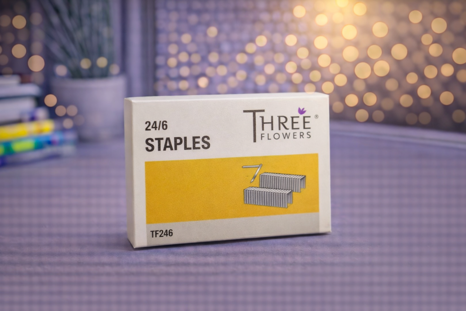 Three Flowers 24/6 Staples – Strong & Reliable Office Stapler Pins