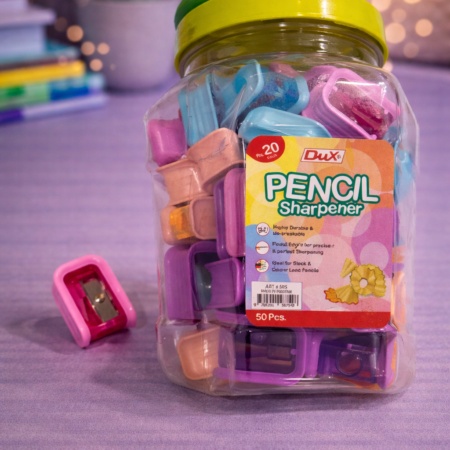 Dux Pencil Sharpener – Single Hole Plastic Sharpener with Metal Blade