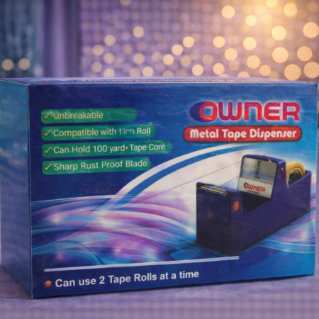 OWNER Metal Tape Dispenser – Heavy Duty Desktop Adhesive Tape Cutter