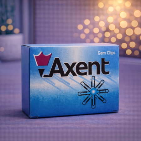 Axent Gem Clips – Premium Paper Clips for Office, School & Home Use