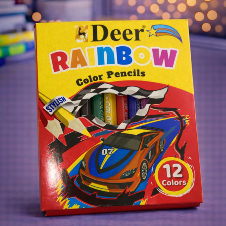 Deer Rainbow Color Pencils – 12 Bright & Smooth Coloring Pencils for Kids