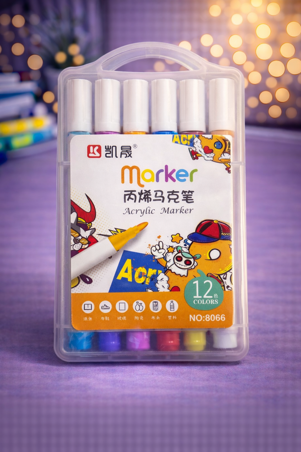 12 Colors Acrylic Marker Set – Permanent Paint Markers for Art, Craft, DIY & School Projects