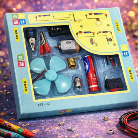 Kids Science & Electronics DIY Kit (XSZ-65X) | Educational Electric Experiment Set for Children