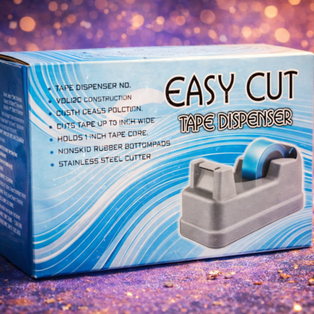 Easy Cut Tape Dispenser | Heavy-Duty Desktop Tape Cutter for Office & Home