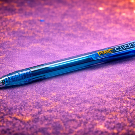 Piano Click Ball Pen | Smooth Blue Ink Click Pen for Everyday Writing