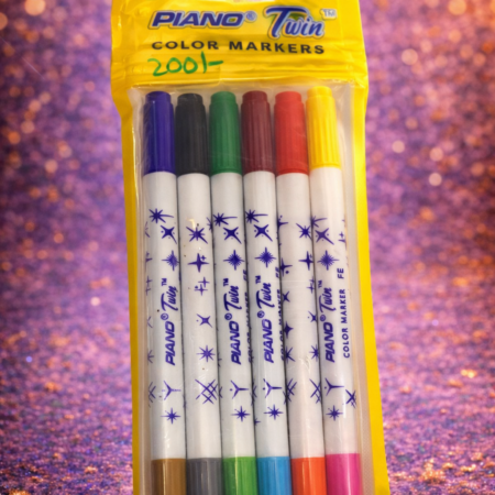 Piano Twin Color Markers | Smooth & Vibrant Markers for Coloring and Writing