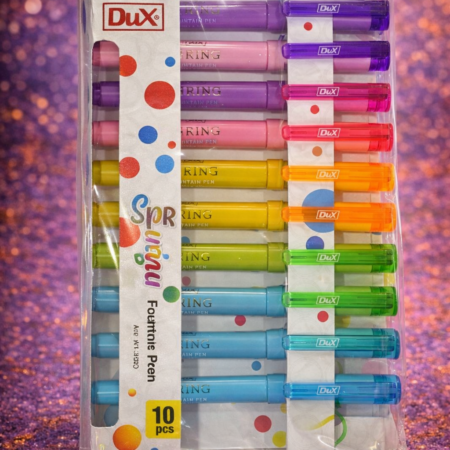 DUX Spring Fountain Pens – Multicolor Smooth Ink Pens for Writing & Creativity