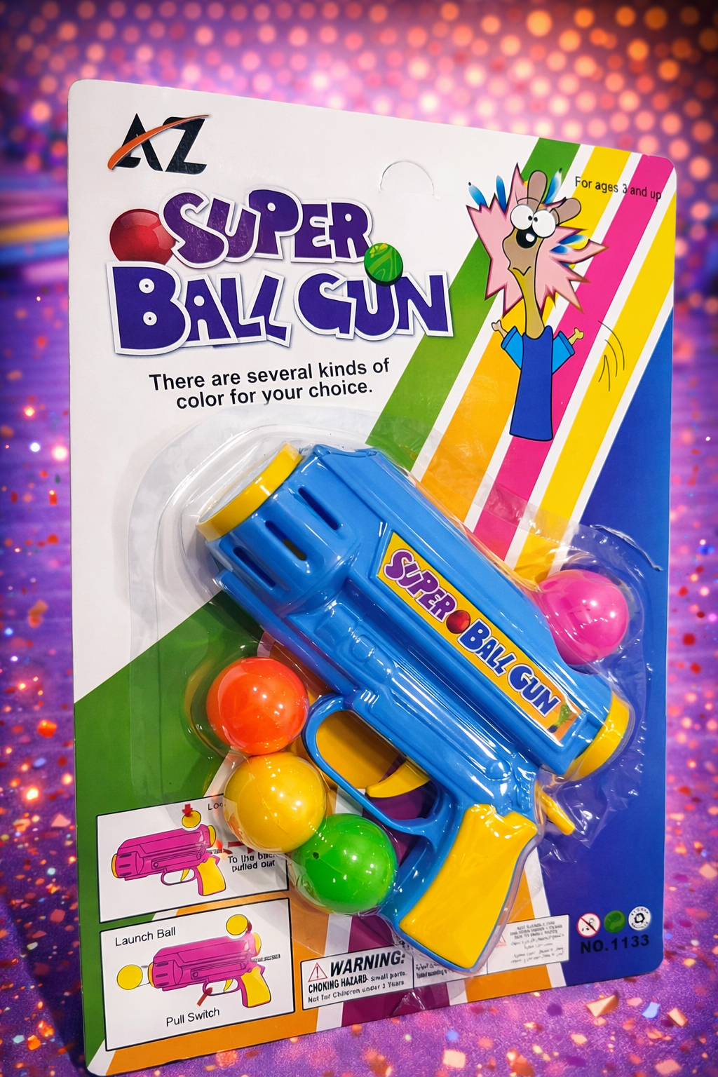 Super Ball Gun Toy for Kids | Colorful Soft Ball Shooting Gun with Balls