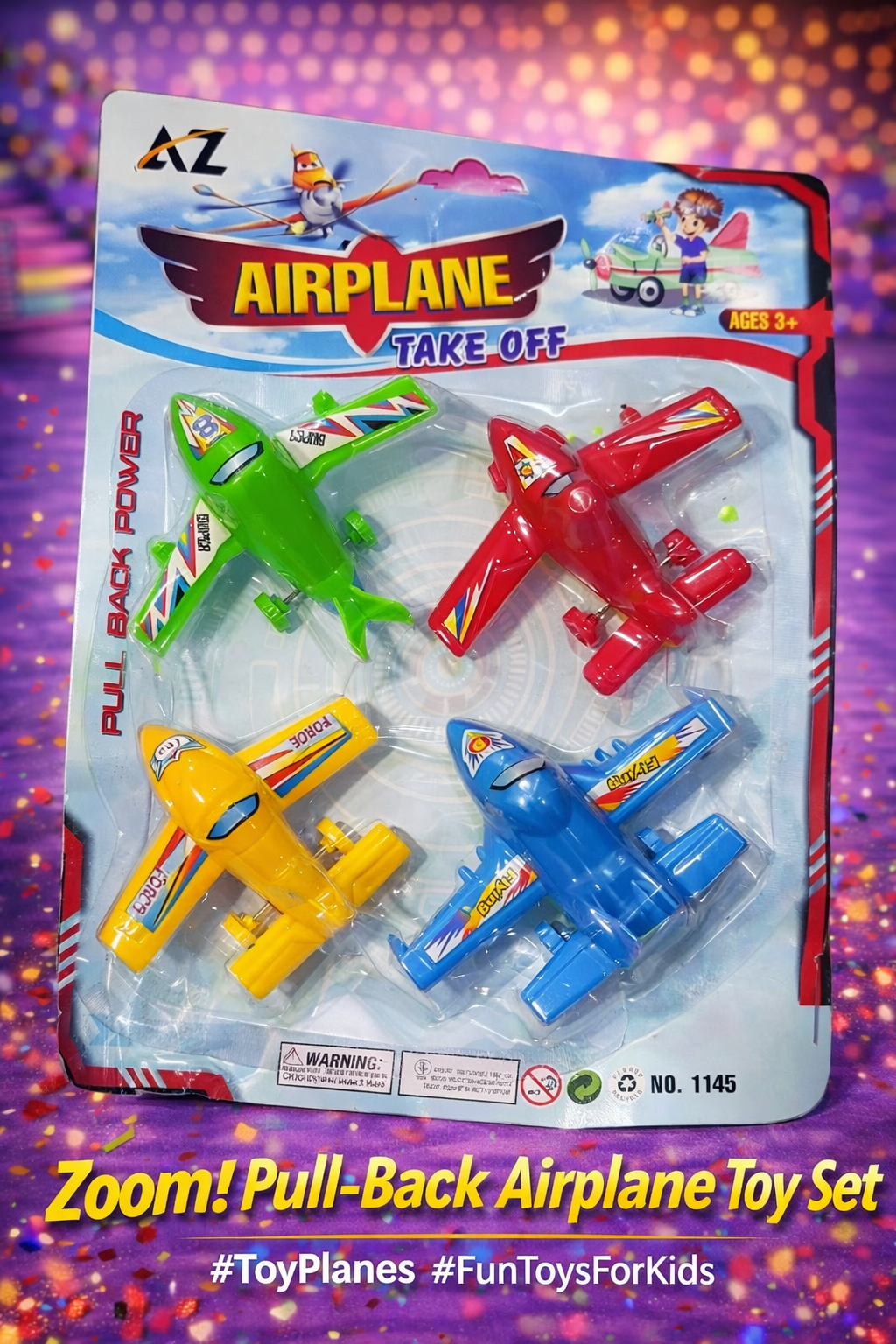 Pull-Back Airplane Toy Set for Kids