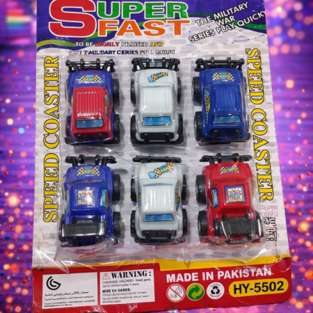 Super Fast Pull-Back Toy Car Set (6 PCS)