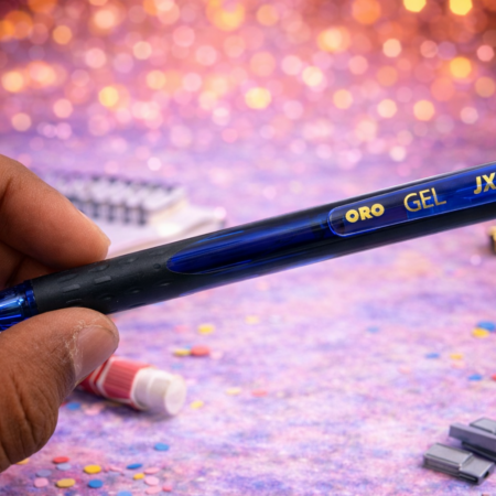 ORO JX7 Smooth Gel Pen – Blue Ink | Fast Dry, Comfortable Grip Writing Pen