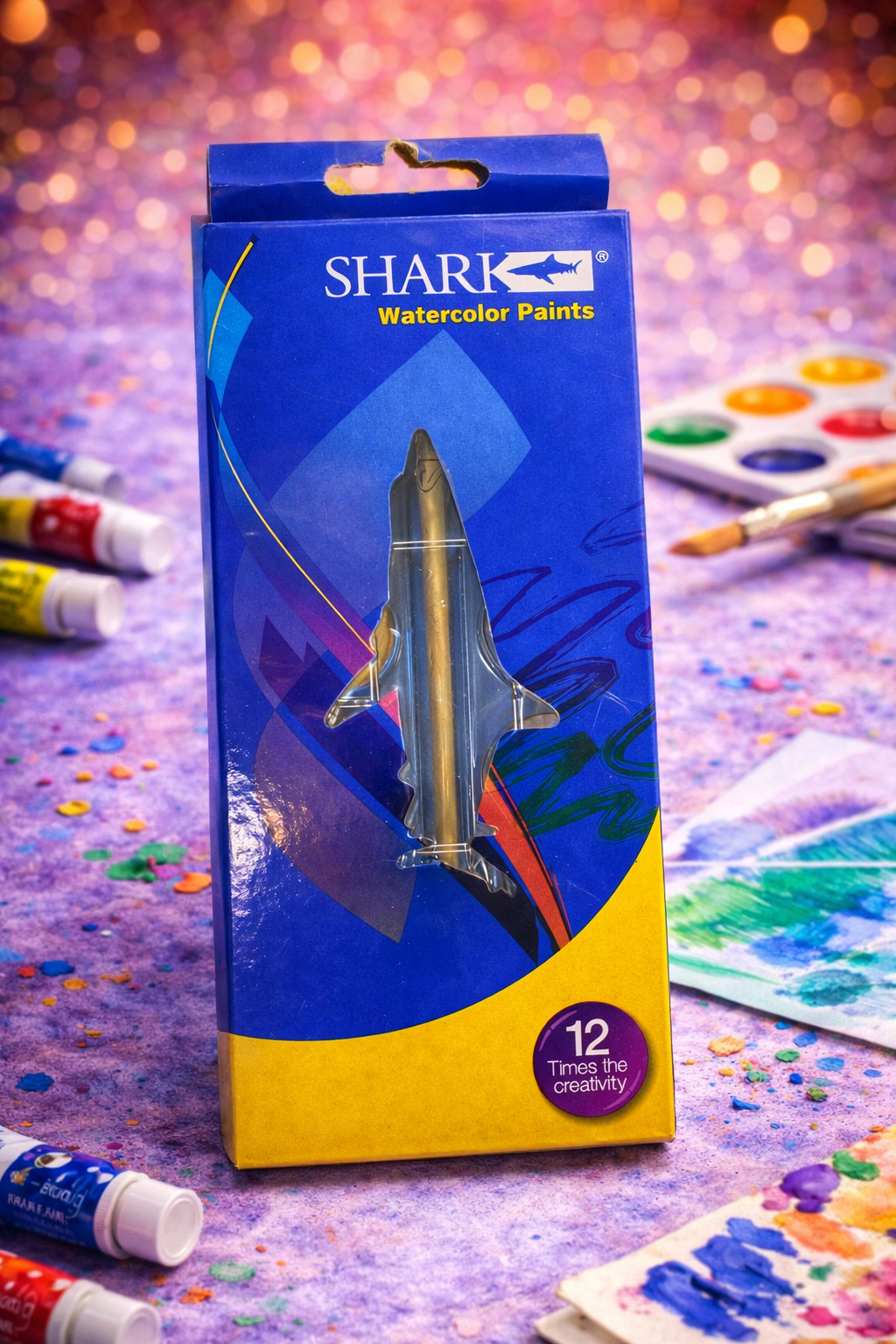 Shark Watercolor Paints Set – Bright & Smooth Water Colours for Kids and Artists