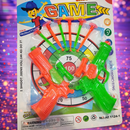 Kids Shooting Game Toy Set with Target Board & Suction Darts