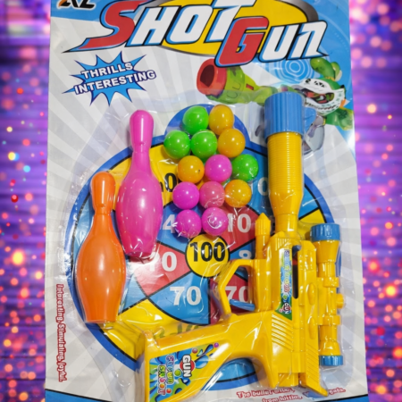 Kids ShotGun Ball Shooting Toy Set with Target & Color Balls