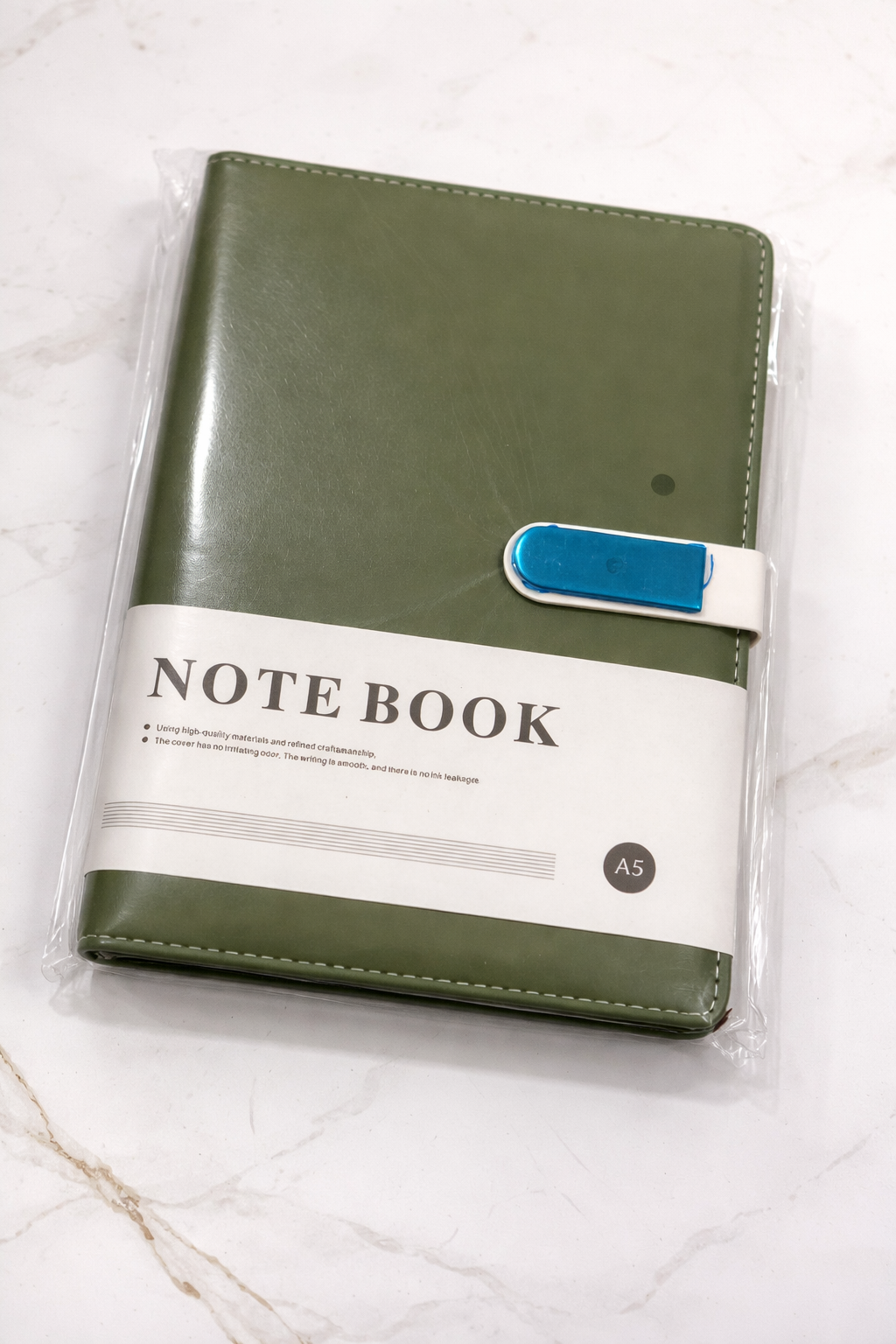 Premium A5 Leather-Style Notebook with Magnetic Strap & Pen Holder