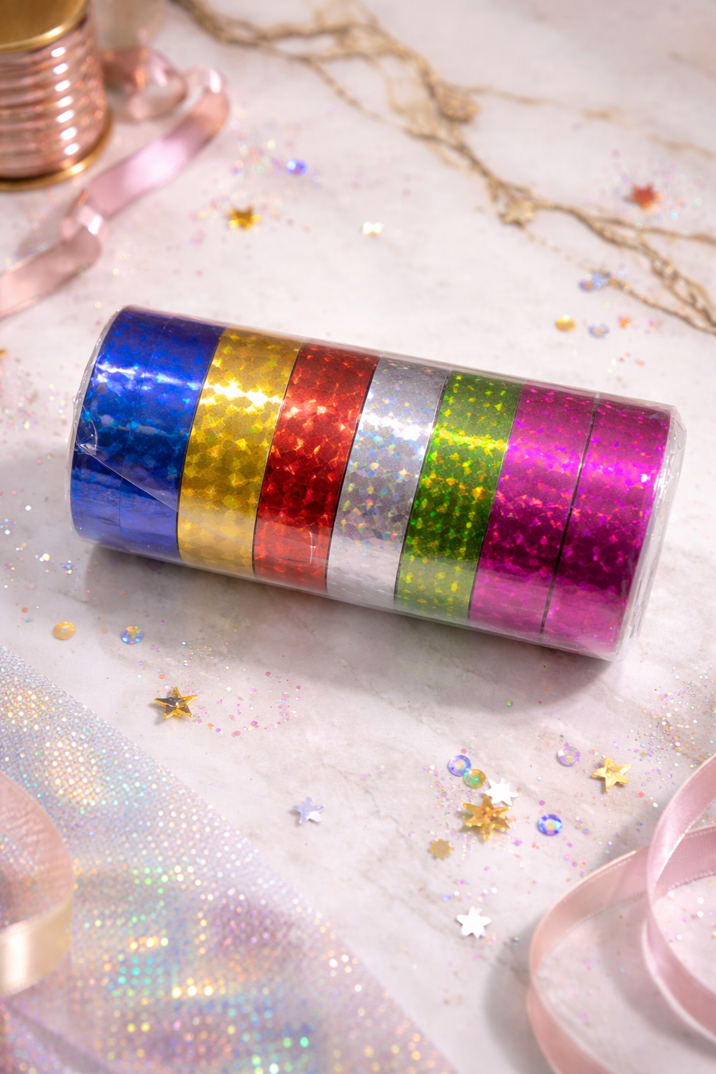 Holographic Glitter Washi Tape Set