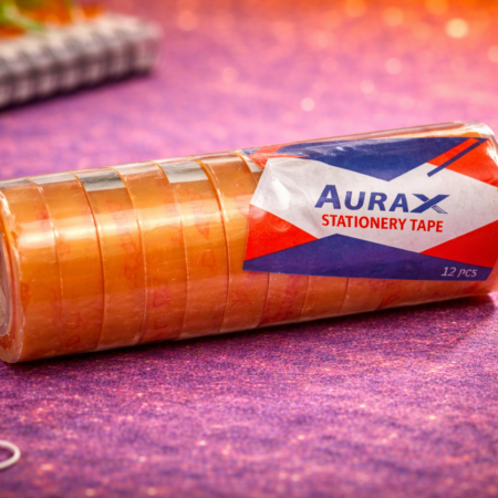 AuraX Transparent Stationery Tape – Strong Adhesive Clear Tape