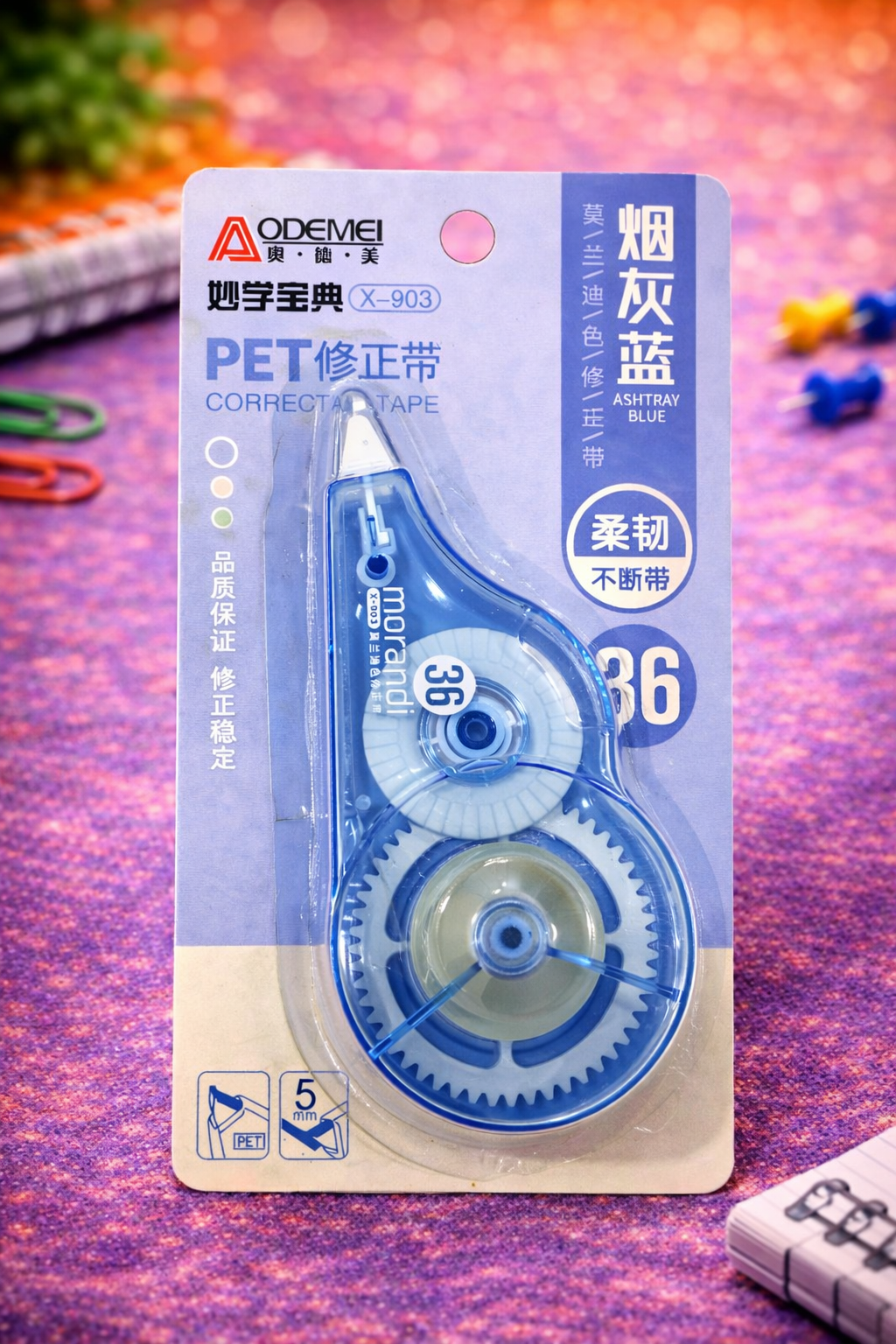 ODEMEI PET Correction Tape X-903 – Smooth & Clean Coverage (Single Piece)