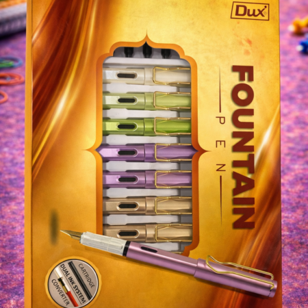 DUX Fountain Pen – Premium Metal Body Single Piece with Dual Ink Converter