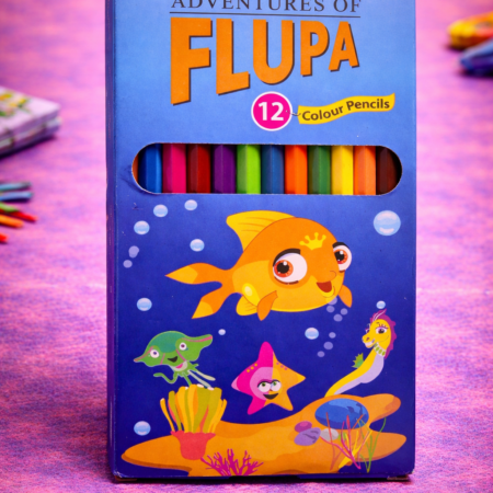Goldfish Adventures of Flupa 12 Colour Pencils | Bright & Smooth Coloring Set