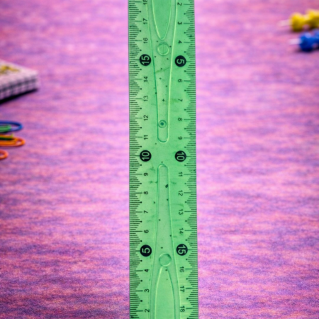 Plastic Measuring Ruler 20 cm | Transparent Green Scale for School & Office