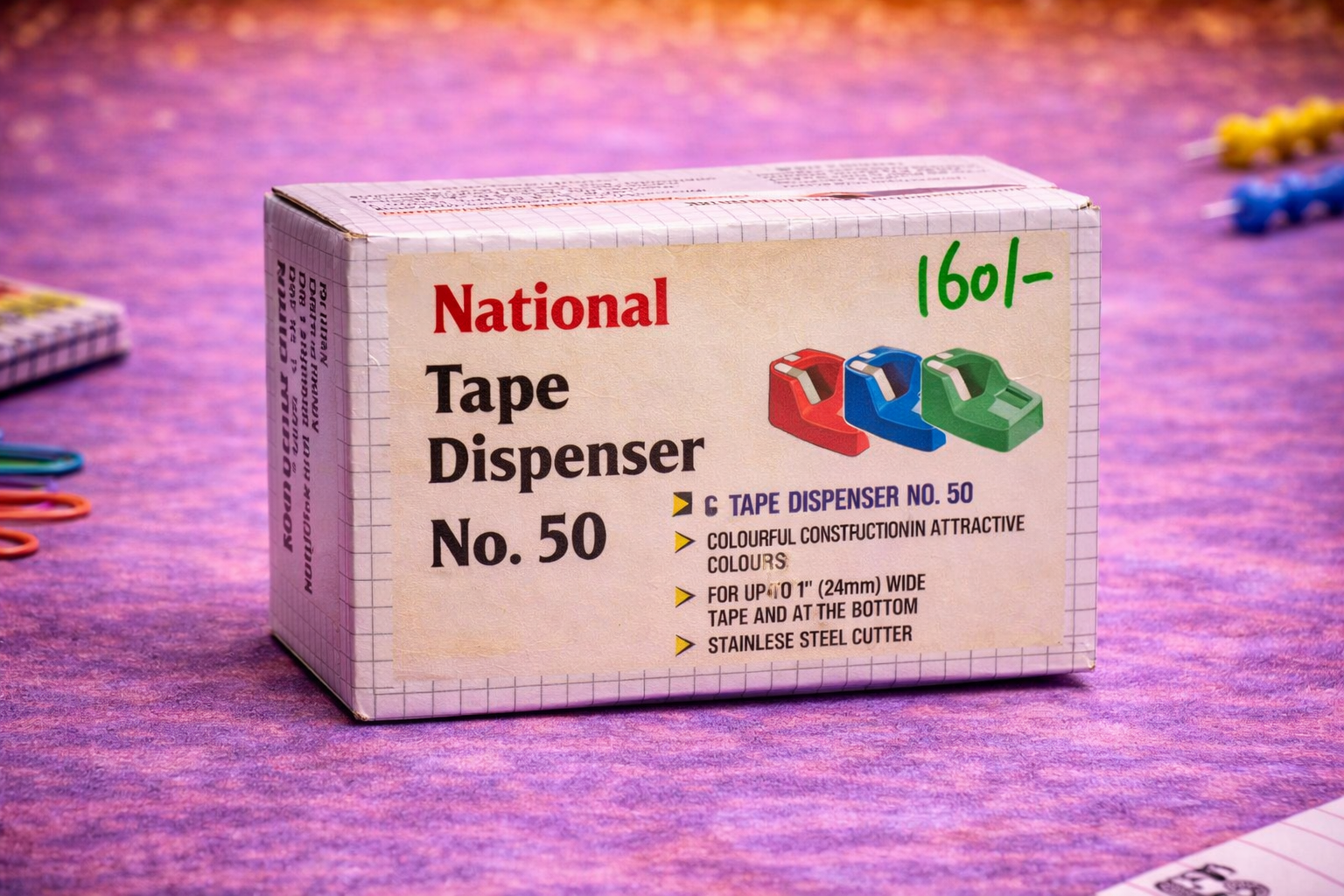 National Tape Dispenser No. 50 | Durable Desktop Tape Cutter for Office & Home