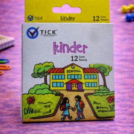 TICK Kinder 12 Color Pencils | Smooth & Bright Coloring Pencils for Kids