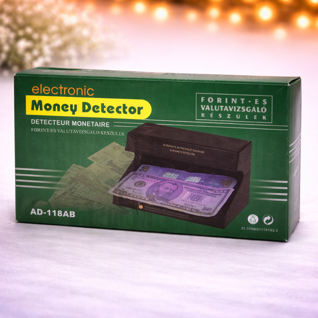 Electronic Money Detector AD-118AB | Fake Currency Detection Machine for Shops & Offices