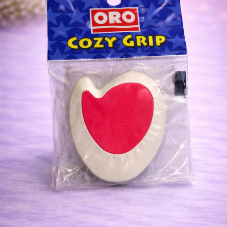 ORO Cozy Grip Heart Shaped Eraser – Soft Grip Dust-Free School Eraser