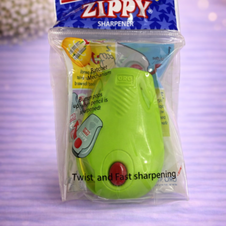 ORO Zippy Ratchet Pencil Sharpener – Fast Twist Sharpening with Auto Button Release