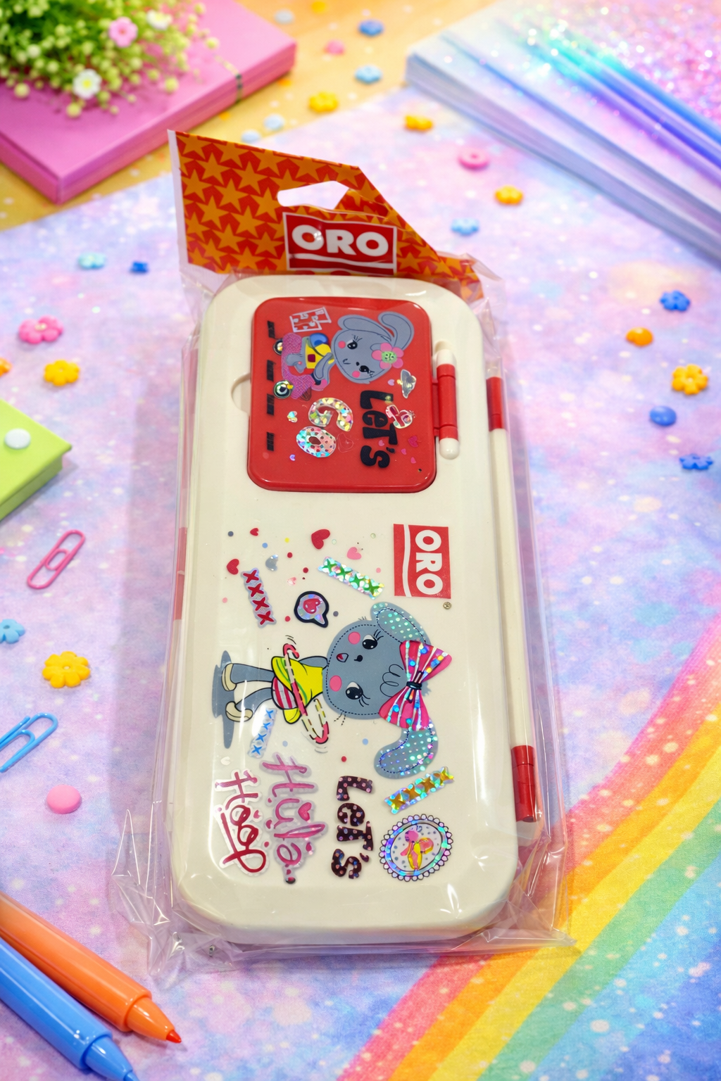 ORO Kids Metal Pencil Box with Needle