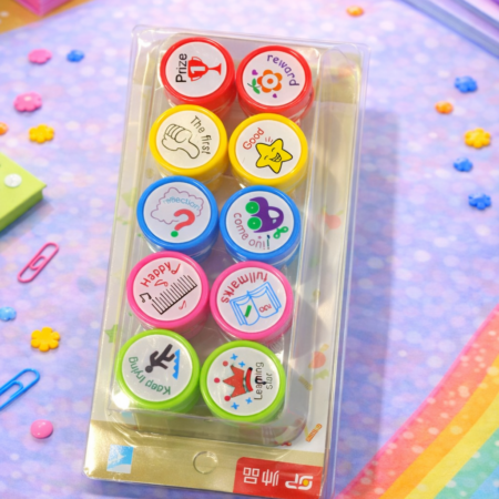 Colorful Teacher Reward Stamps Set