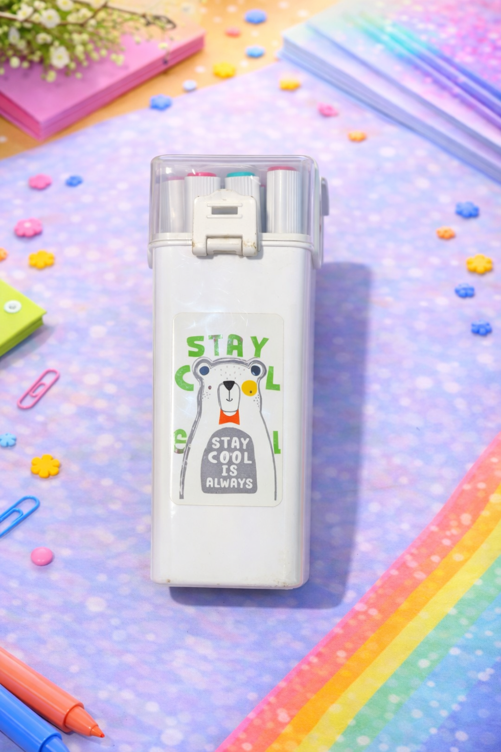 Cute Bear Pen Holder Case