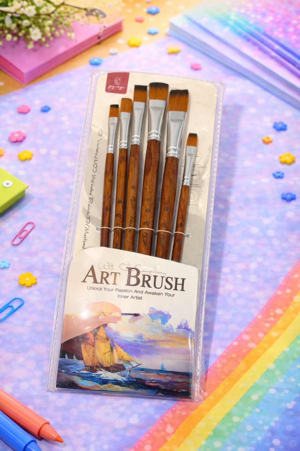 Professional Flat Art Brush Set