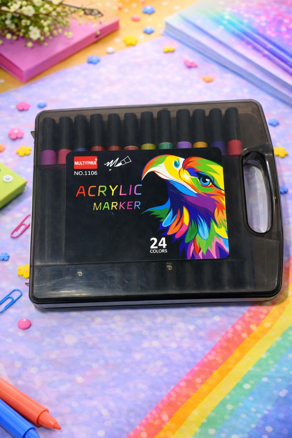 24 Colors Acrylic Marker Set