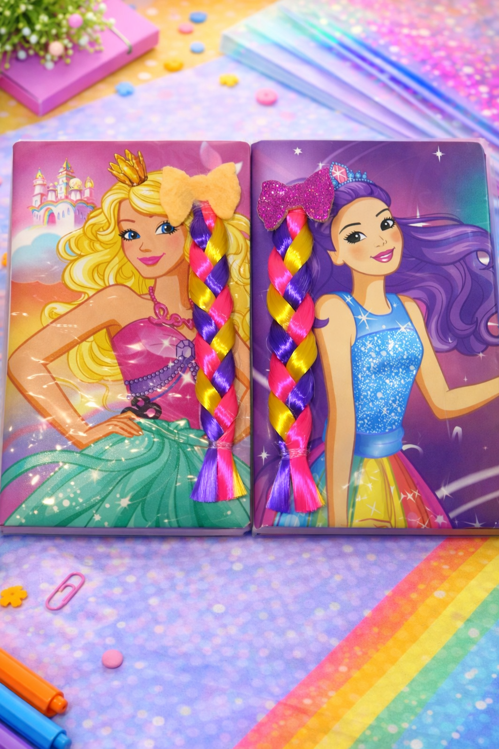 Princess Hair Braid Notebook Set