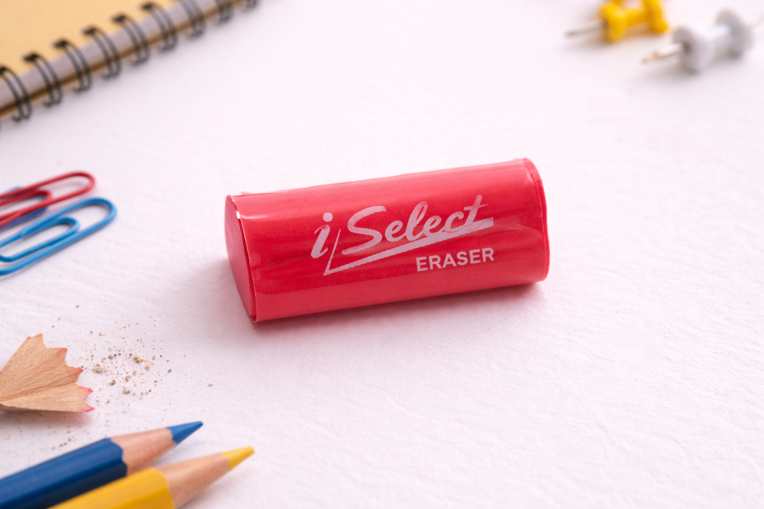 iSelect Premium Eraser – Smooth & Dust-Free Pencil Eraser for School, Office & Art Use