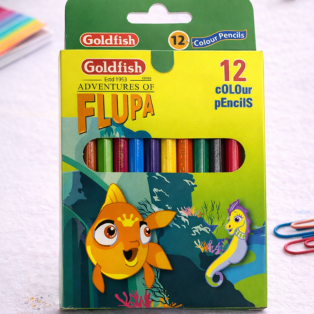 Goldfish 12 Colour Pencils Set for Kids & Students – Bright Smooth Colours for Drawing & Coloring