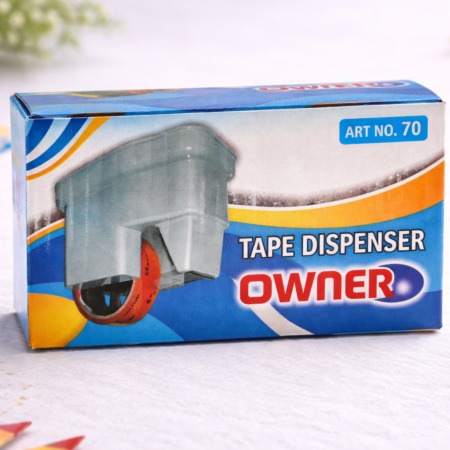 Owner Tape Dispenser Art No. 70 | Heavy Duty Desktop Tape Cutter for Office & Home